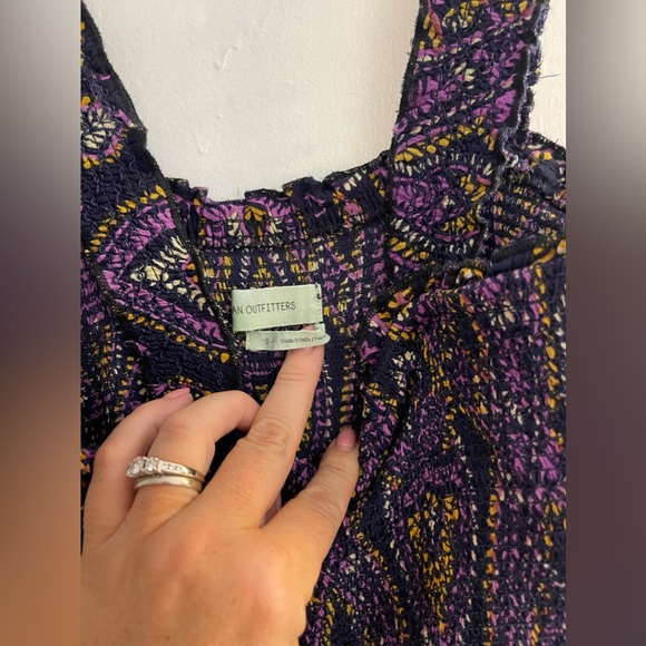 Urban Outfitters Olive Smocked Jumpsuit Size Small - Picture 3 of 9